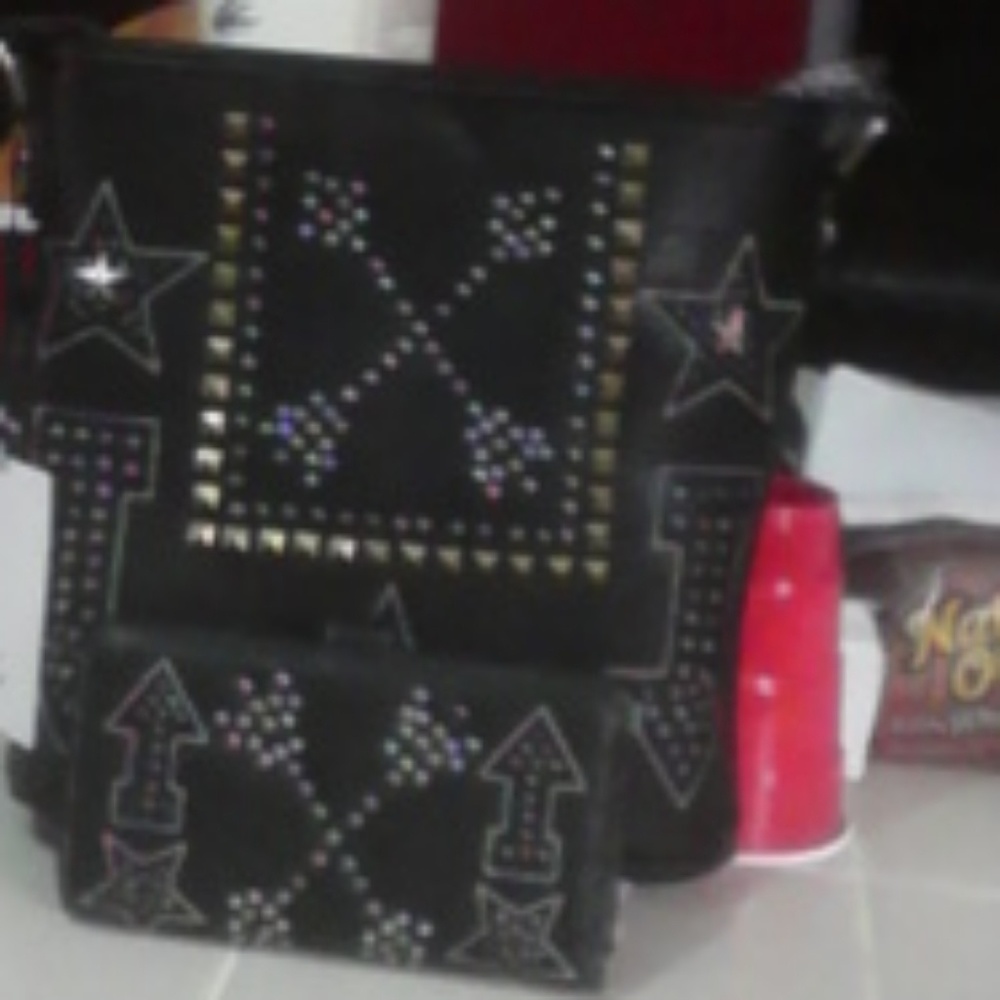 brand new american bling purse and wallet